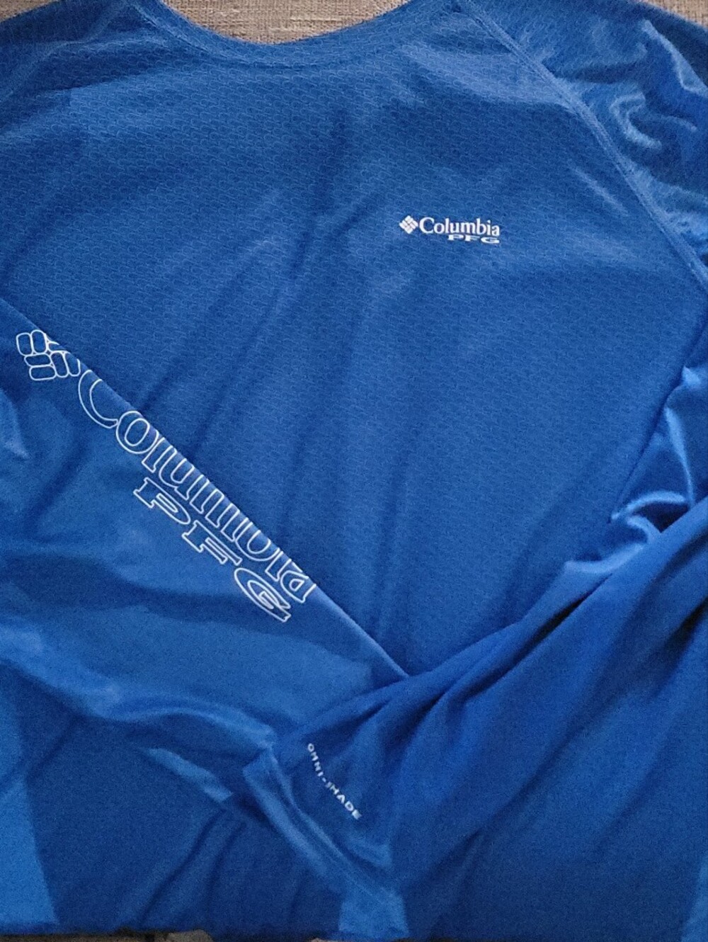 Columbia Long Sleeve Performance Fishing Gear- Royal Blue